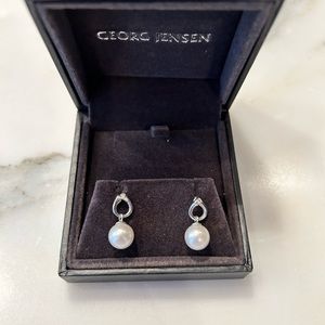 Georg Jensen magic cultured pearl and diamond earrings
